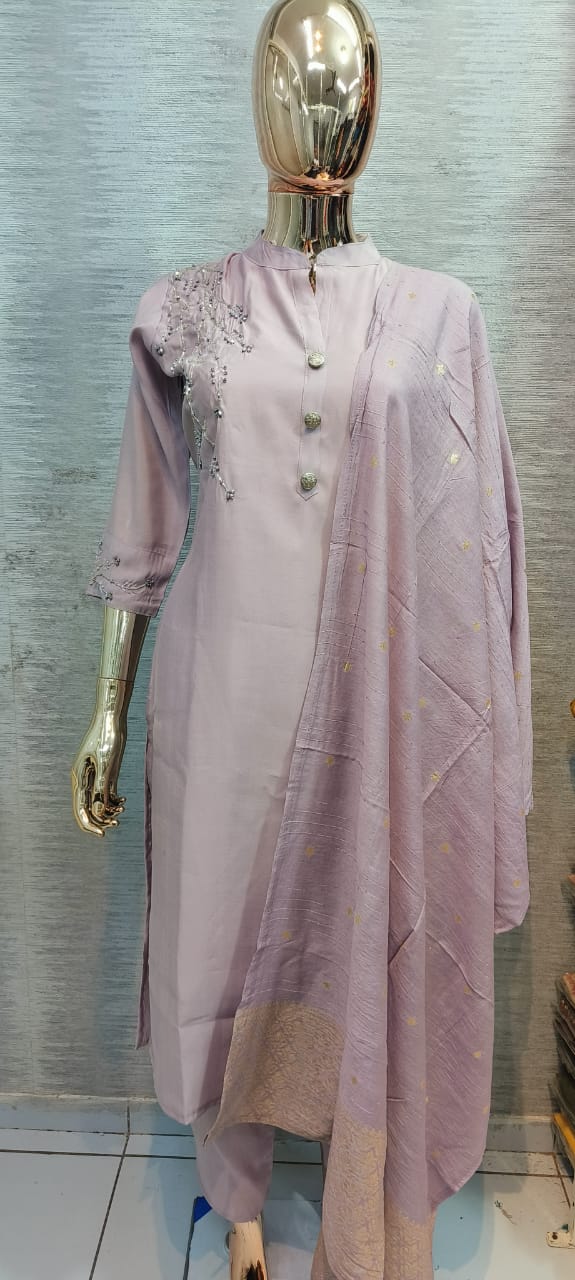 Virat Roman Silk Kurti With Bottom Dupatta catalog